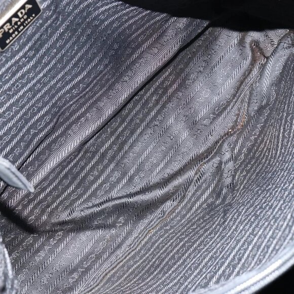 PRADA Shoulder Bag Nylon Black Silver Auth 146770 - Picture 11 of 16